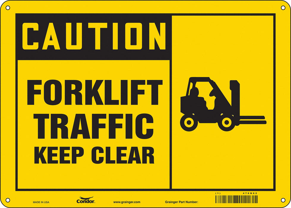 Safety Sign 10 inx14 in Aluminum