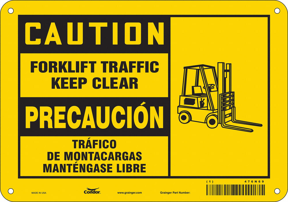 Safety Sign 7 inx10 in Polyethylene