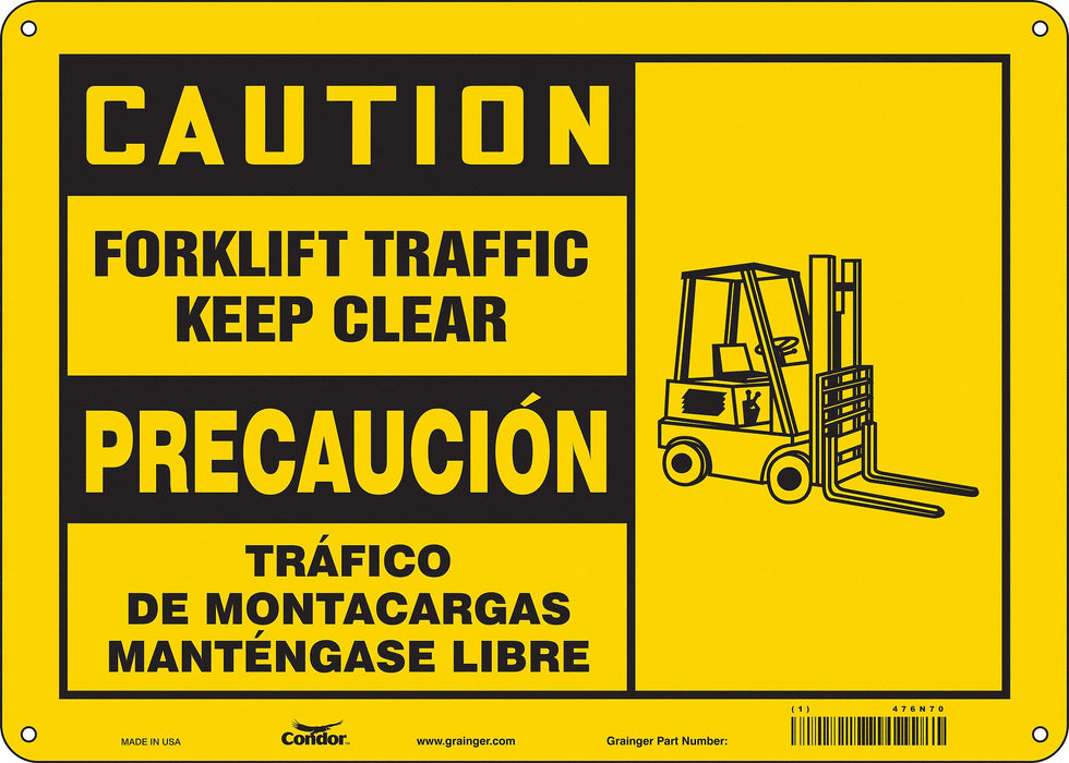 Safety Sign 10 inx14 in Polyethylene
