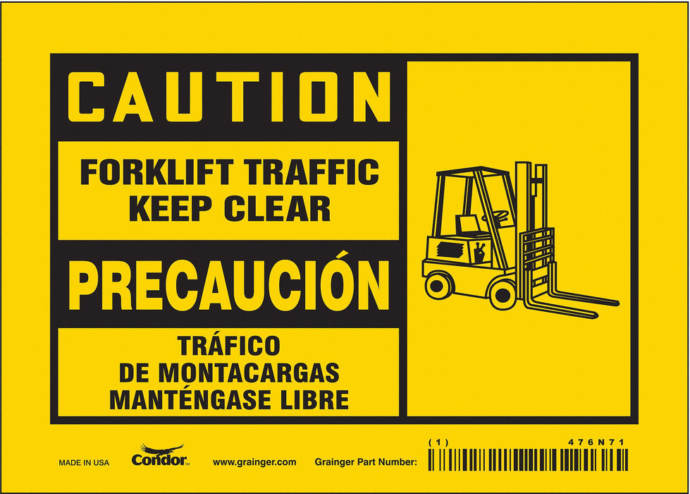 Safety Sign 5 inx7 in Vinyl