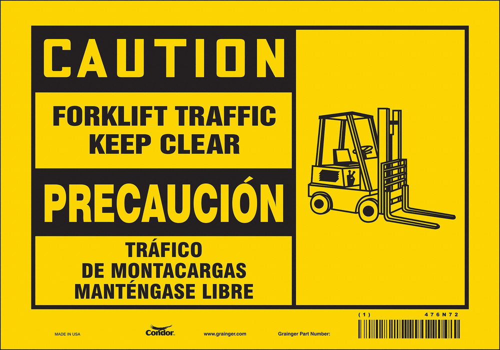 Safety Sign 7 inx10 in Vinyl
