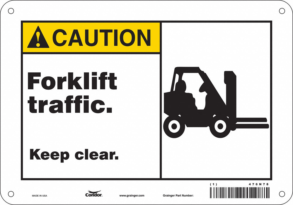 Safety Sign 7 inx10 in Polyethylene