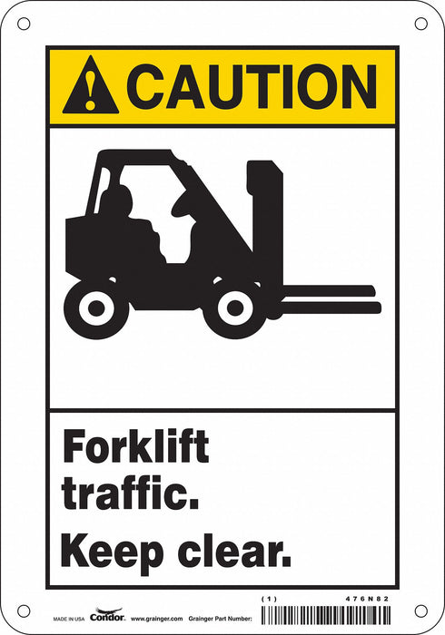 Safety Sign 10 inx7 in Aluminum