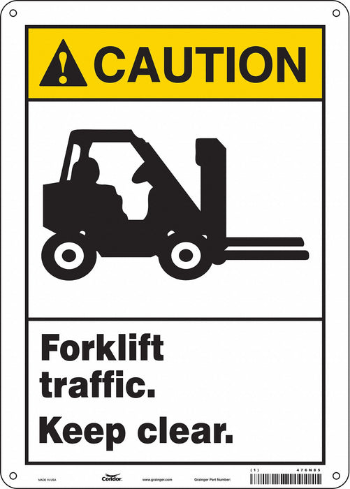 Safety Sign 14 inx10 in Polyethylene