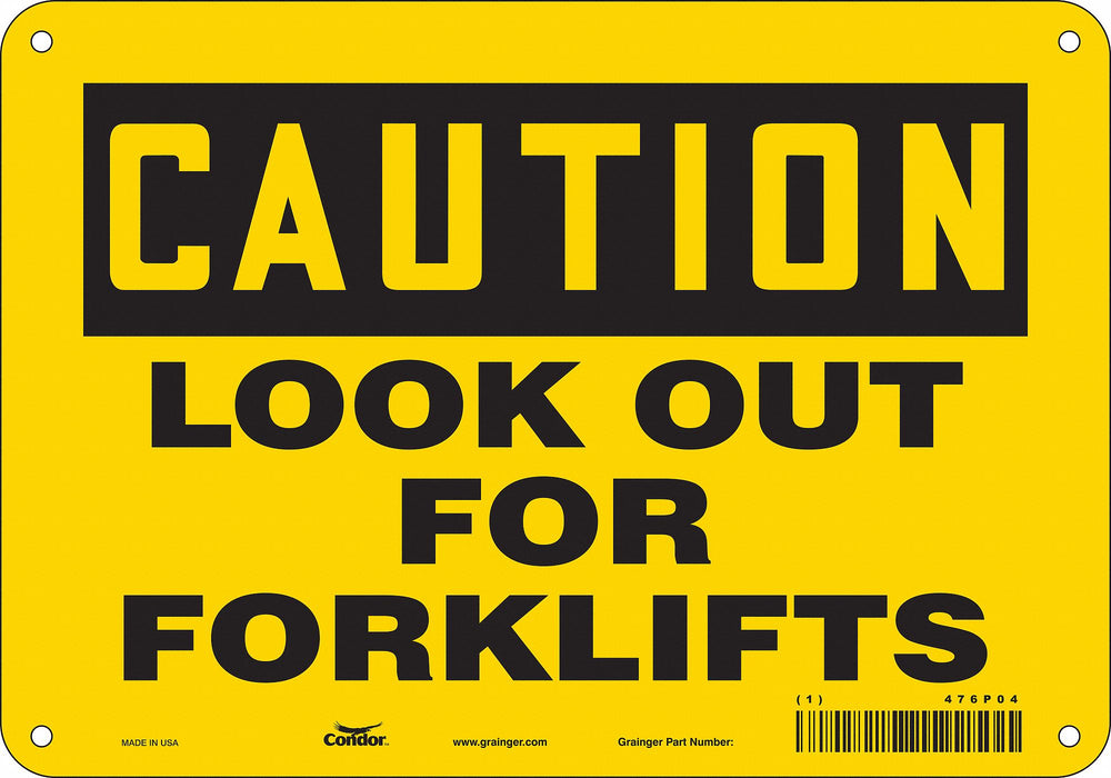 Safety Sign 7 in x 10 in Aluminum