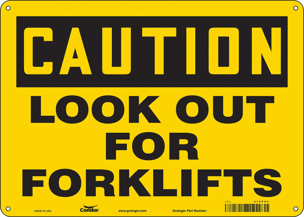 Safety Sign 10 inx14 in Aluminum