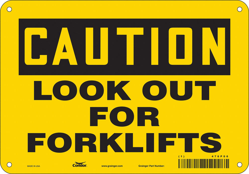 Safety Sign 7 inx10 in Polyethylene