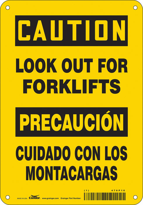 Safety Sign 10 inx7 in Aluminum