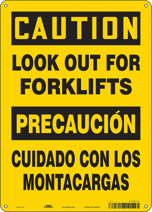 Safety Sign 14 inx10 in Aluminum