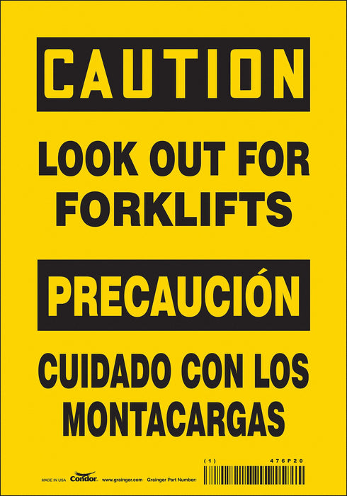 Safety Sign 10 inx7 in Vinyl
