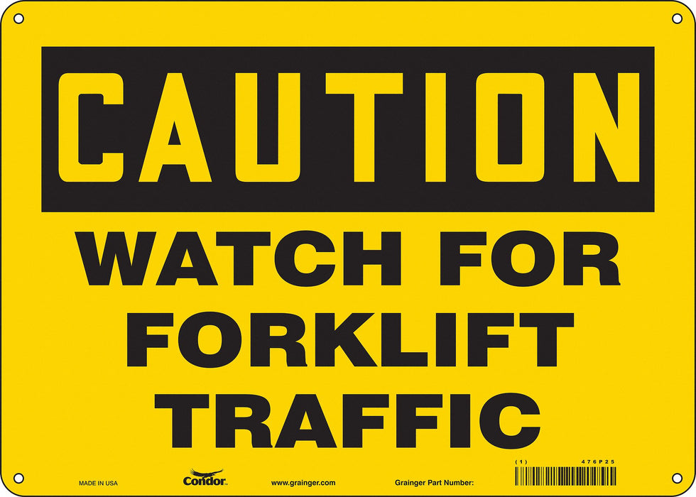 Safety Sign 10 inx14 in Polyethylene
