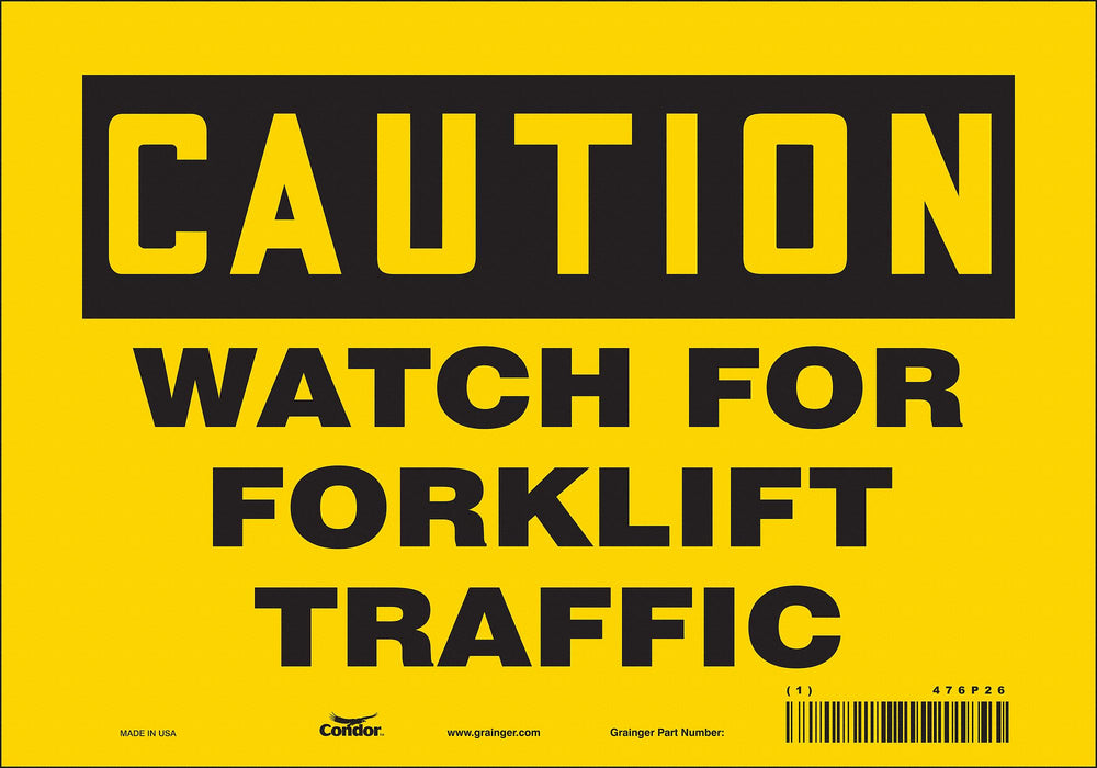 Safety Sign 7 in x 10 in Vinyl
