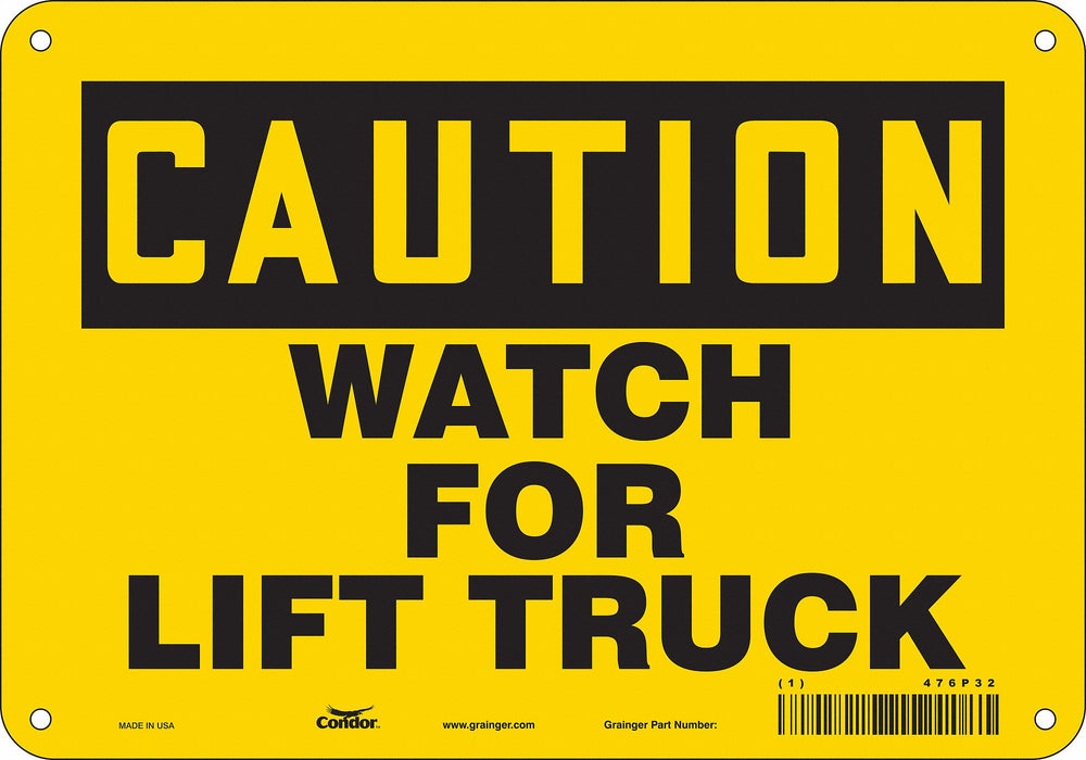 Safety Sign 7 in x 10 in Aluminum