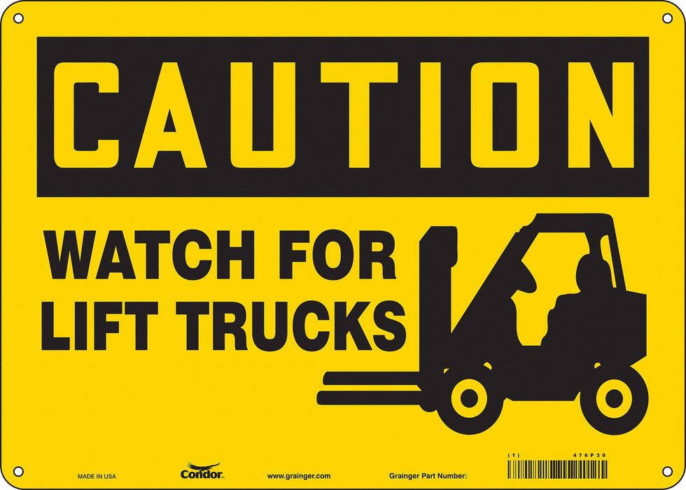 J6972 Safety Sign 10 inx14 in Aluminum