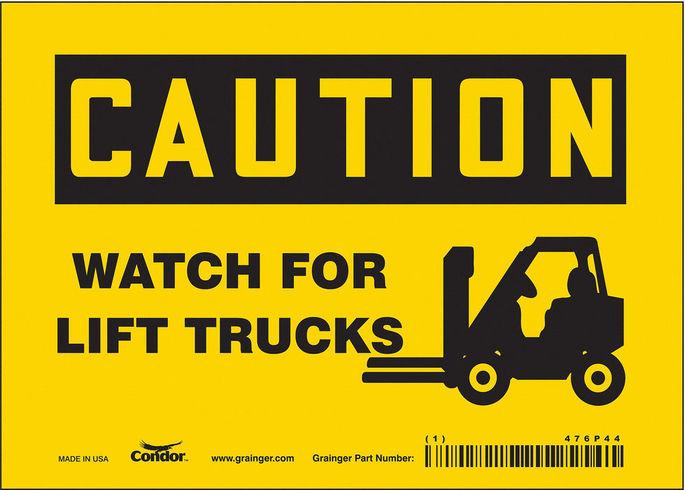 J6972 Safety Sign 5 inx7 in Vinyl