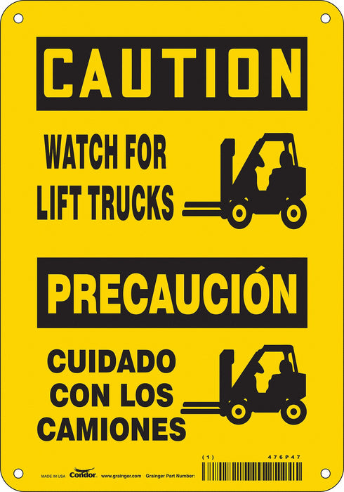 Safety Sign 10 inx7 in Aluminum