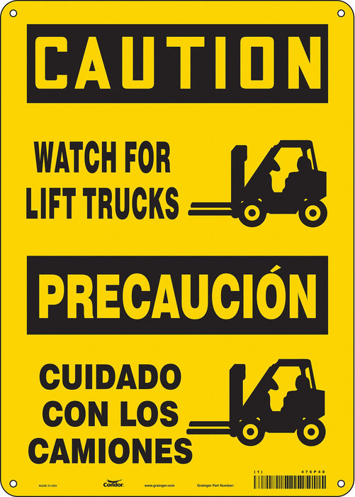 Safety Sign 14 inx10 in Aluminum