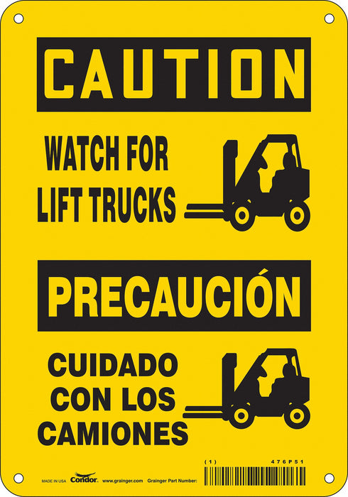 Safety Sign 10 inx7 in Polyethylene