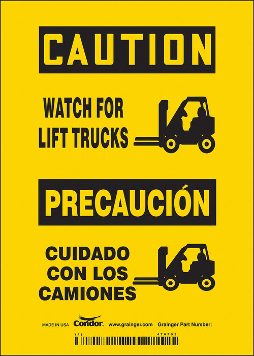 Safety Sign 7 in x 5 in Vinyl