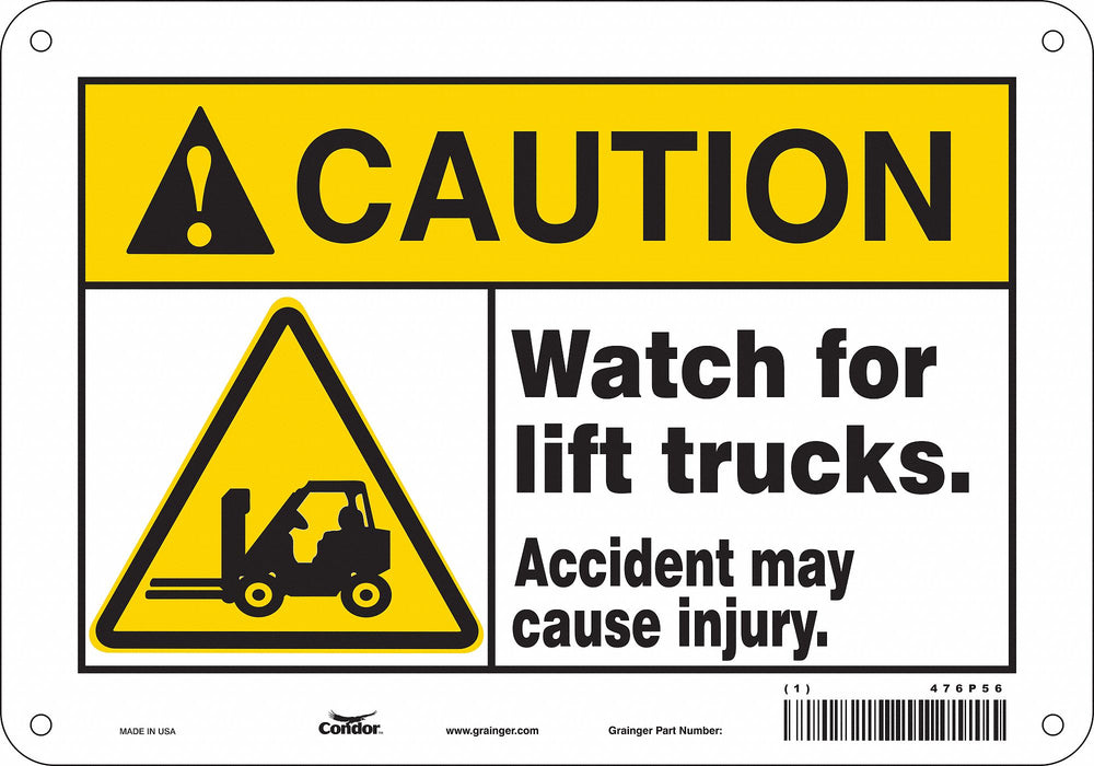 Safety Sign 7 in x 10 in Aluminum