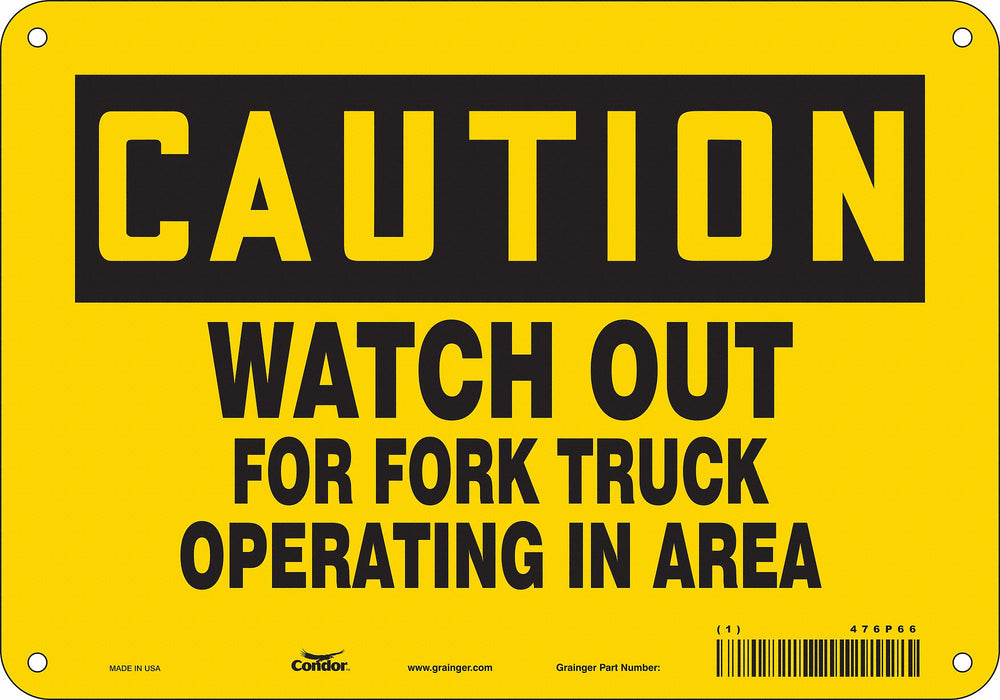 Safety Sign 7 in x 10 in Aluminum