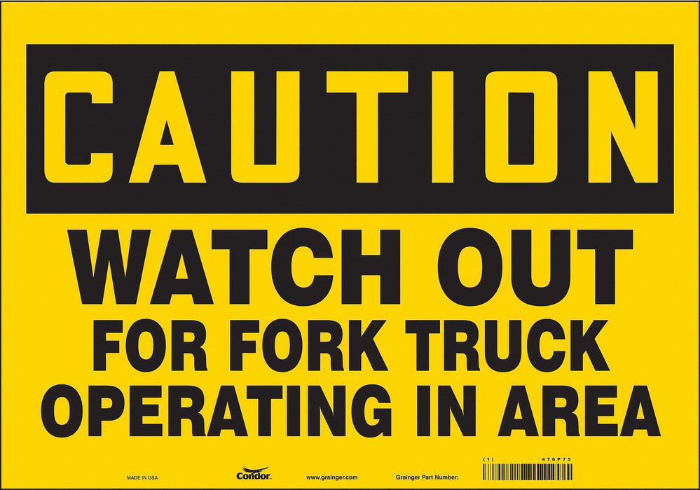 Safety Sign 14 inx20 in Vinyl