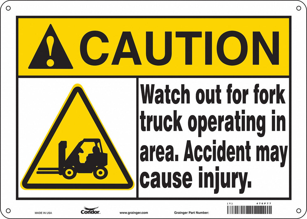 Safety Sign 10 inx14 in Aluminum