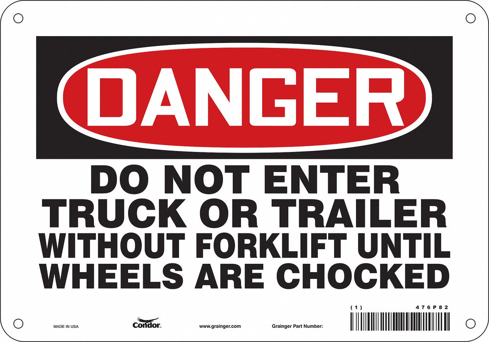 Safety Sign 7 in x 10 in Aluminum