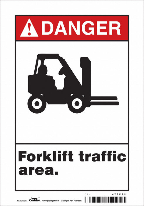 Safety Sign 10 inx7 in Vinyl