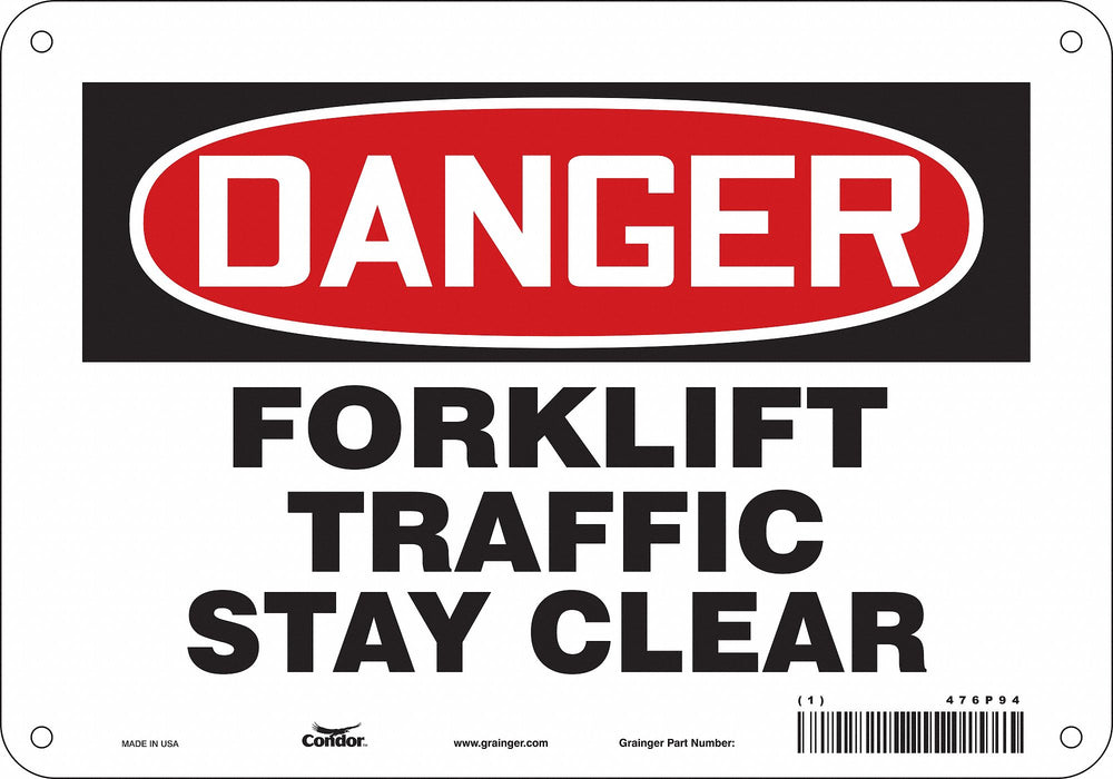 Safety Sign 7 in x 10 in Aluminum