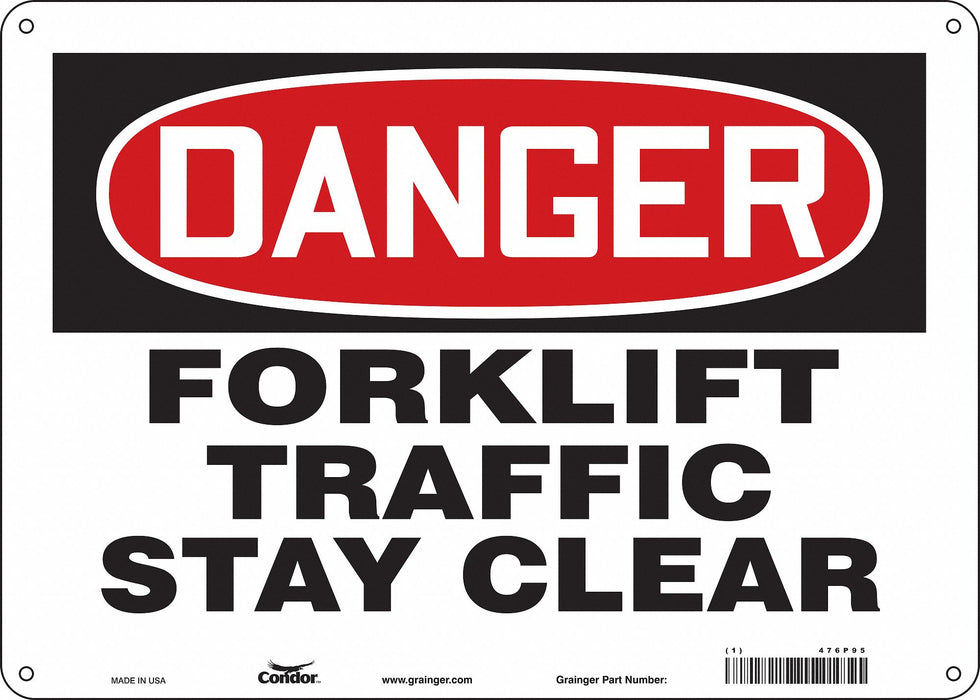 Safety Sign 10 in x 14 in Aluminum