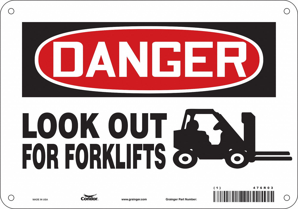 Safety Sign 7 inx10 in Polyethylene