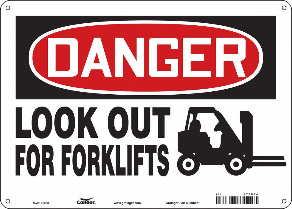 Safety Sign 10 inx14 in Polyethylene