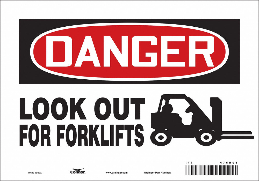 Safety Sign 7 inx10 in Vinyl