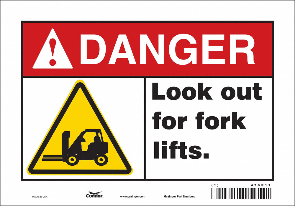 Safety Sign 7 inx10 in Vinyl