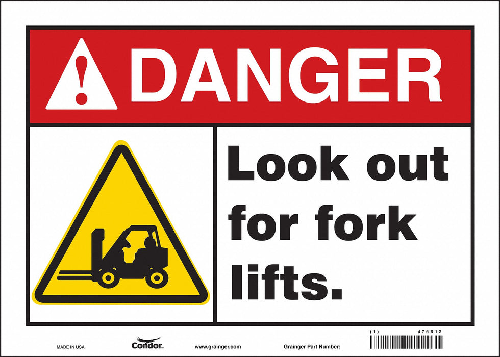 Safety Sign 10 in x 14 in Vinyl