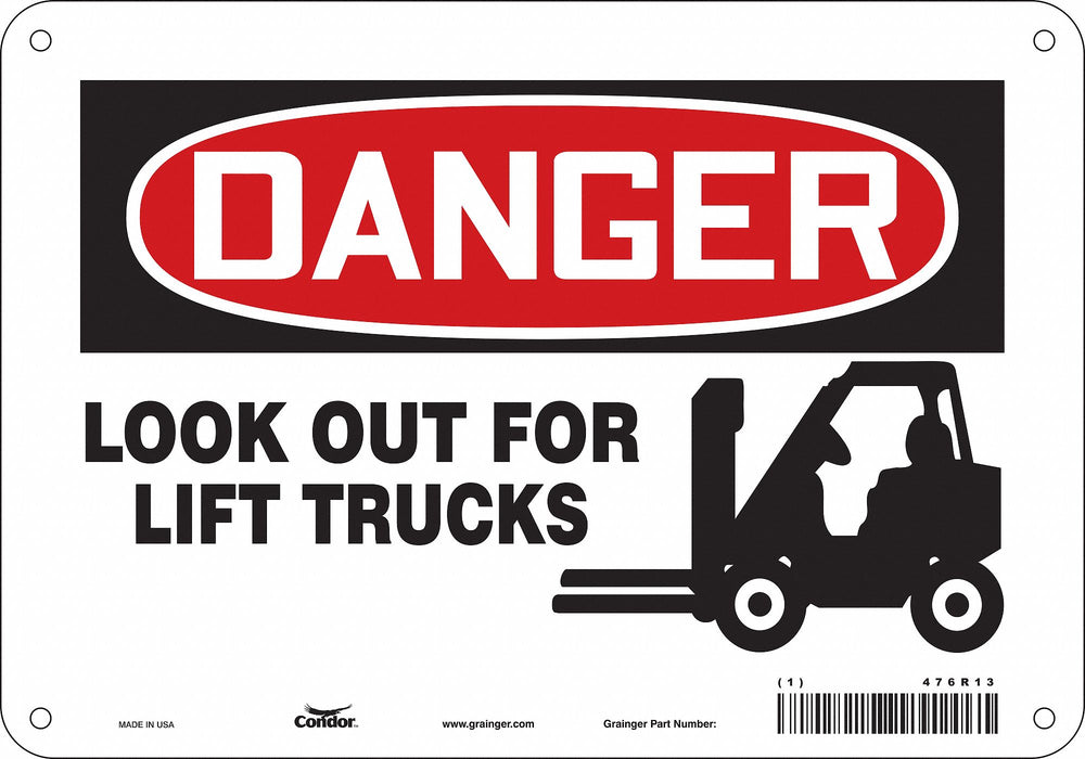 Safety Sign 7 in x 10 in Aluminum