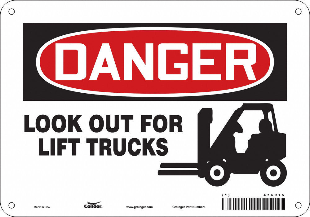 Safety Sign 7 in x 10 in Polyethylene