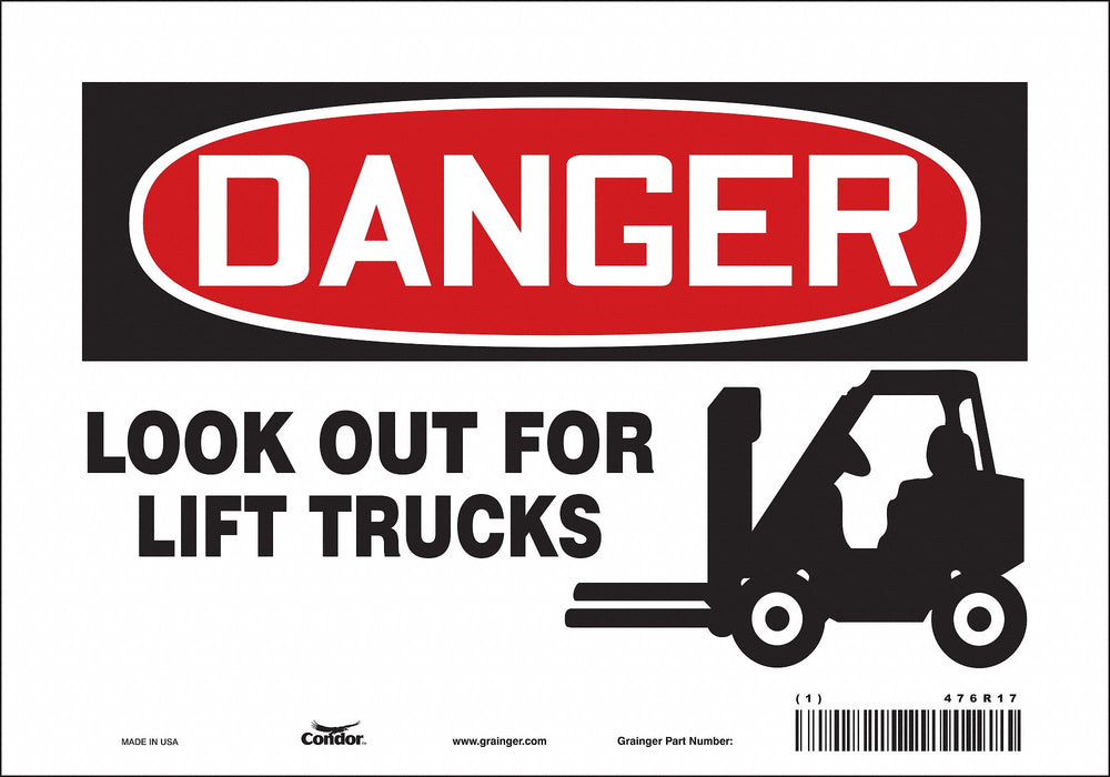 Safety Sign 7 inx10 in Vinyl