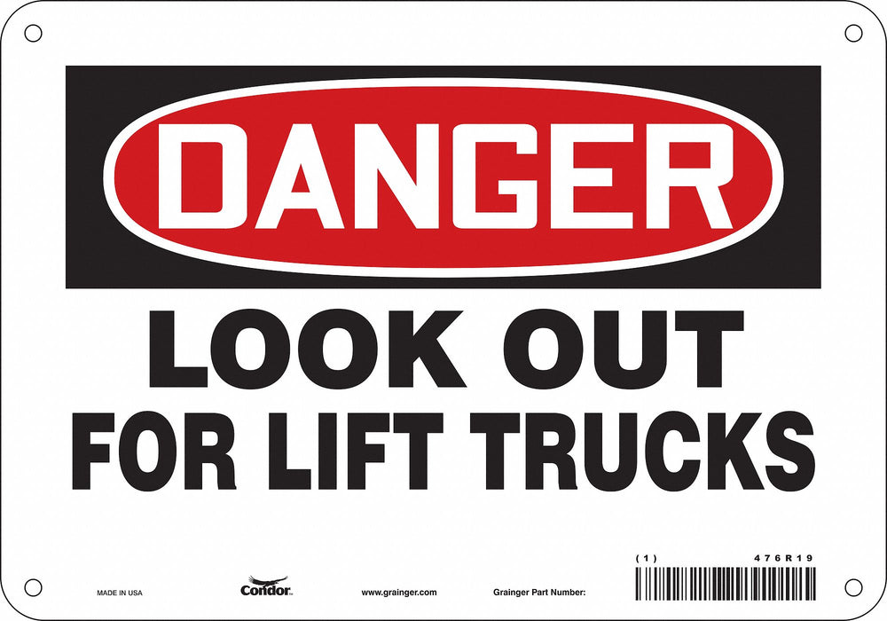 Safety Sign 7 in x 10 in Aluminum