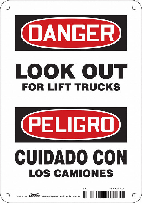 Safety Sign 10 inx7 in Aluminum