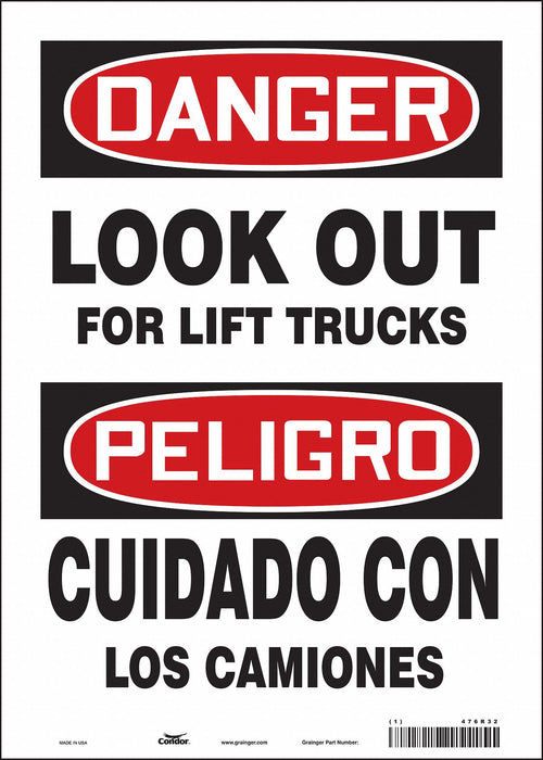 Safety Sign 14 in x 10 in Vinyl