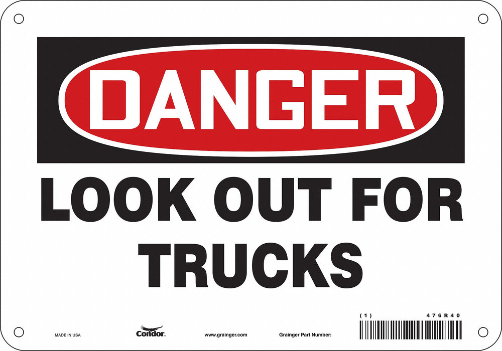 Safety Sign 7 in x 10 in Aluminum