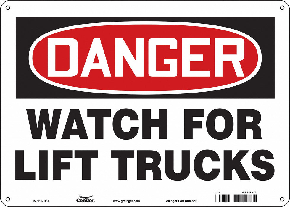 Safety Sign 10 in x 14 in Aluminum