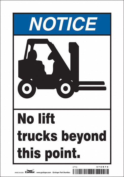 Safety Sign 10 in x 7 in Vinyl
