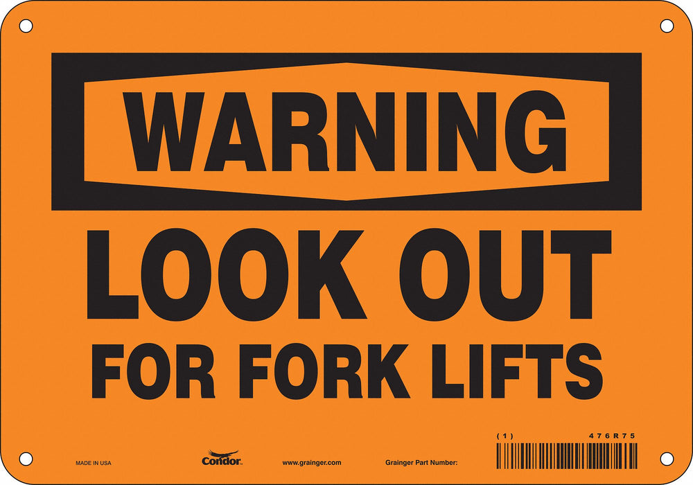 Safety Sign 7 inx10 in Polyethylene