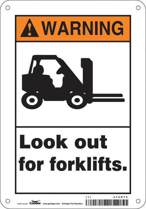 Safety Sign 10 in x 7 in Aluminum