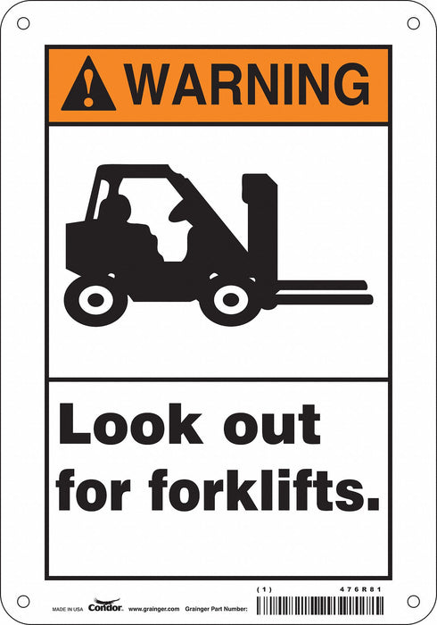 Safety Sign 10 inx7 in Polyethylene