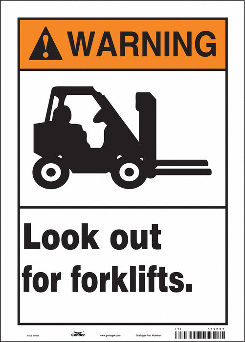 Safety Sign 14 inx10 in Vinyl