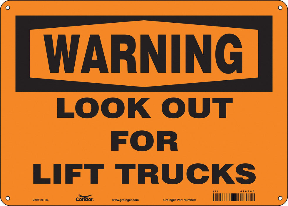 Safety Sign 10 inx14 in Aluminum